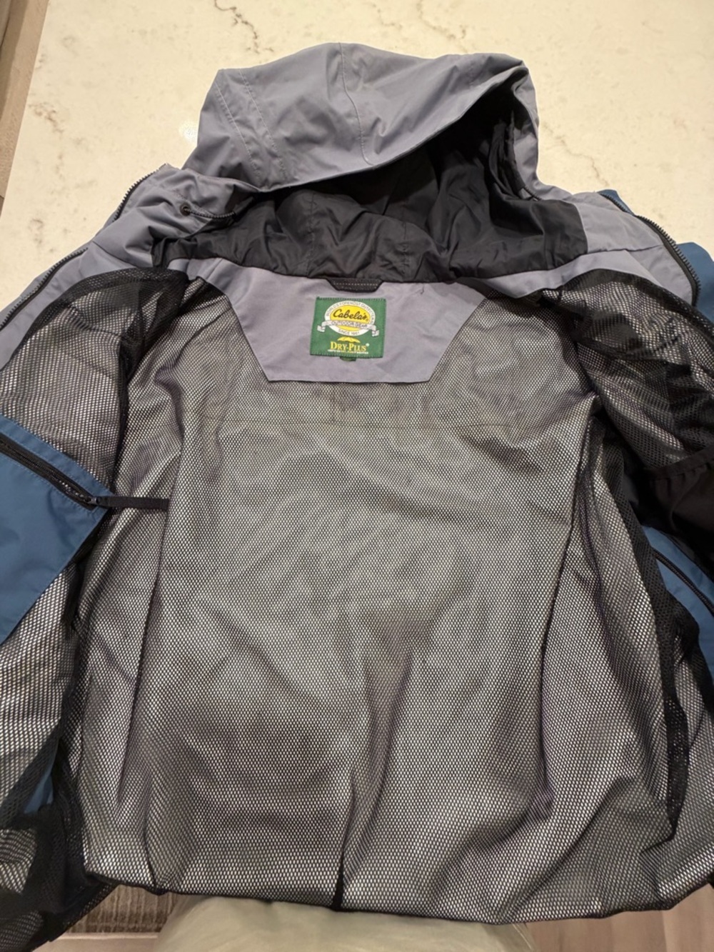 CABELA’S ALL WEATHER Men's Two-Tone Gray Waterproof Hooded Jacket! XXL - Picture 5 of 7